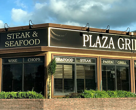 Plaza Grill restaurant sign