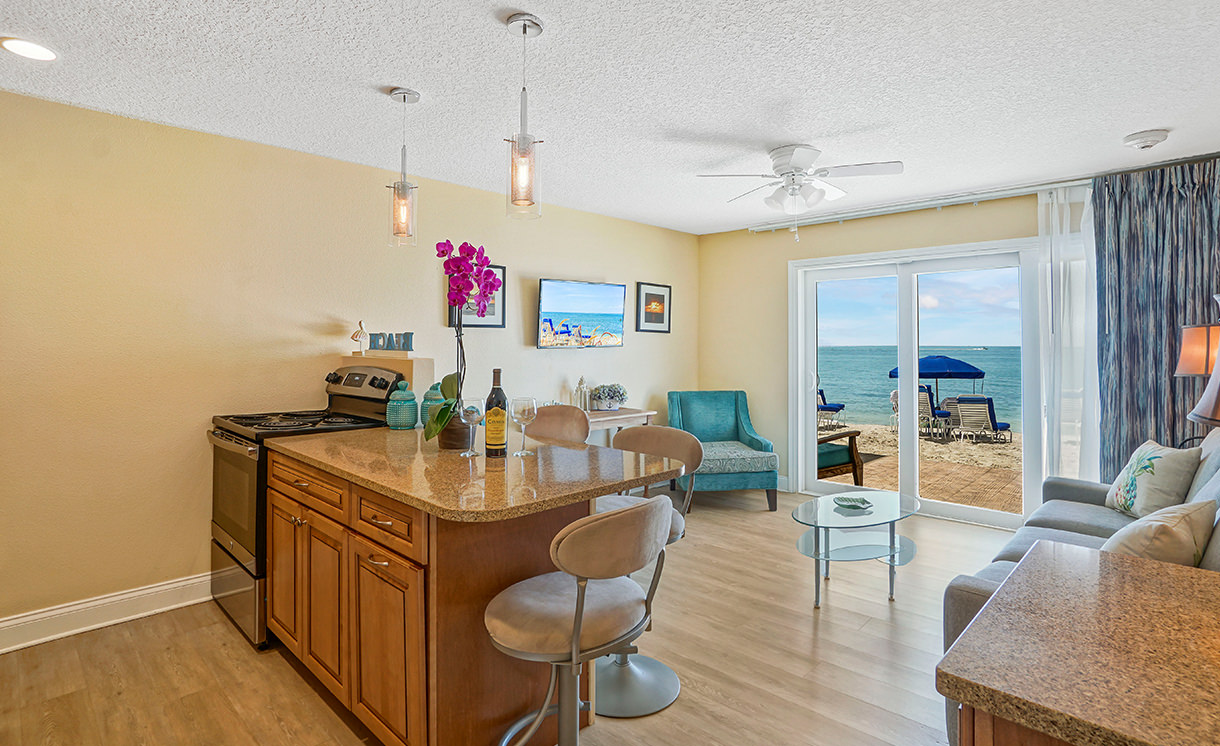 suites living room and ocean views